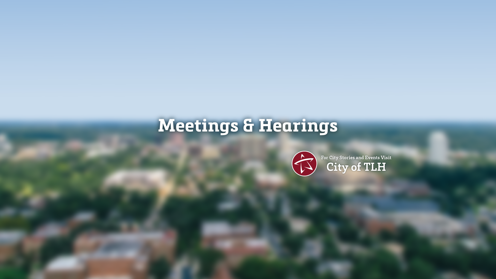 City of TLH Meetings YouTube banner