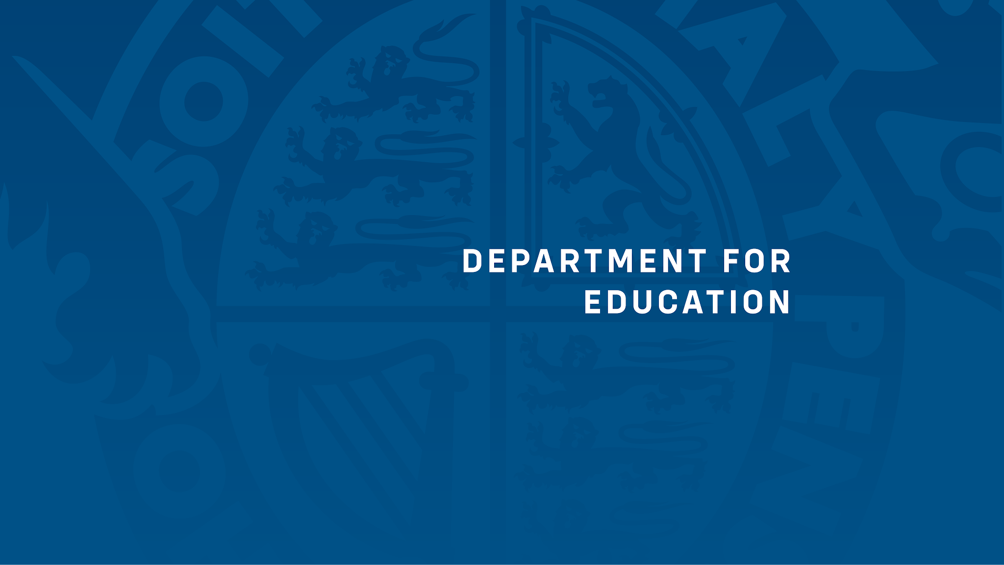 Department for Education YouTube banner