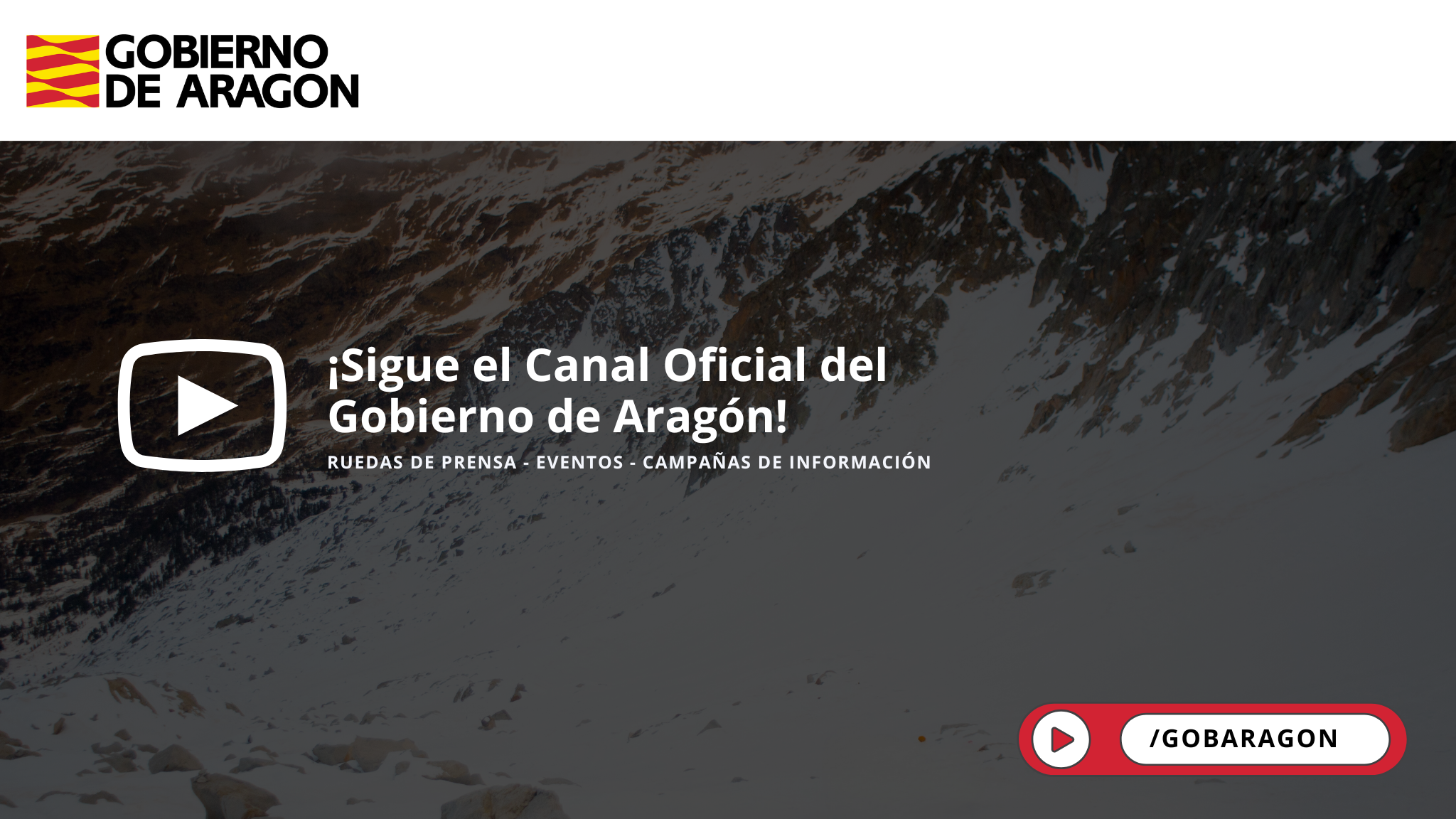 Gobierno de Aragón YouTube banner