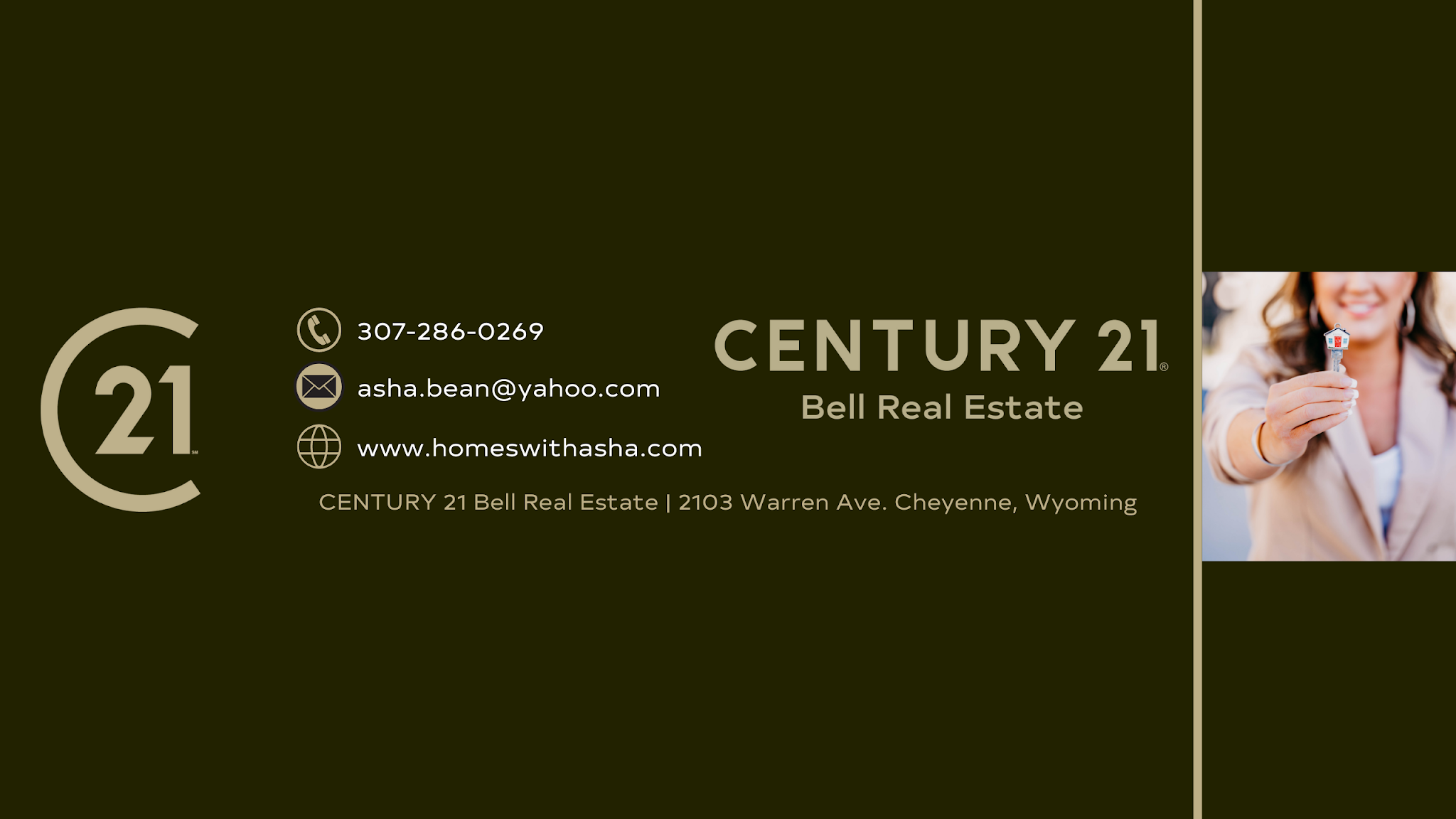 Homes with Asha | Cheyenne, WY | CENTURY 21 Bell YouTube banner