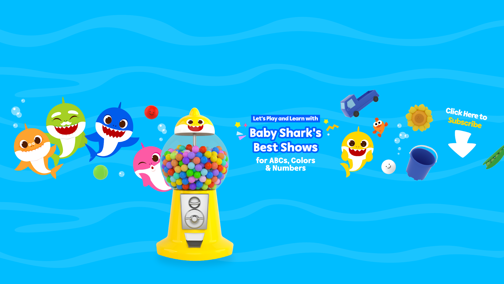 Baby Shark! Best Shows: Colors, ABCs & Puzzles YouTube banner