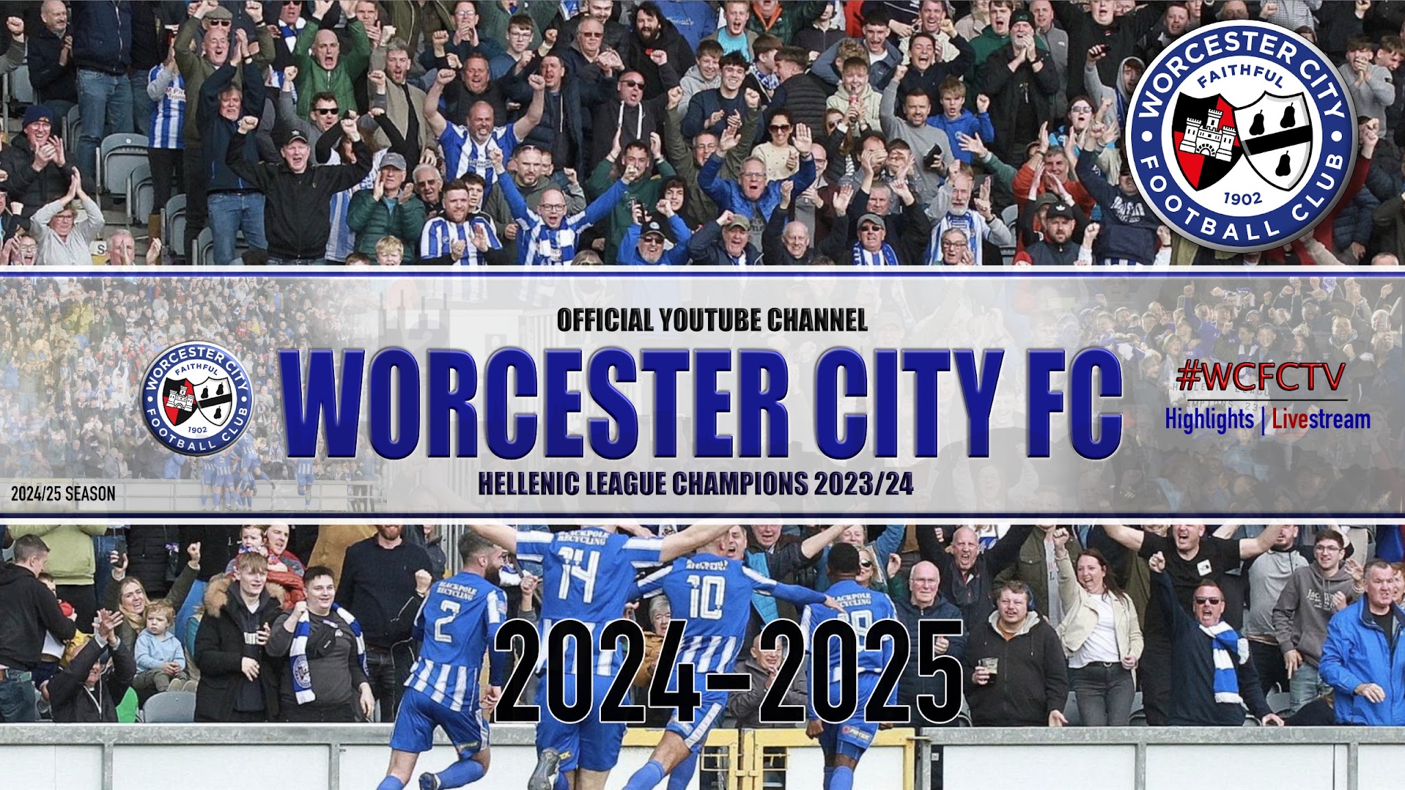 Worcester City FC TV YouTube banner