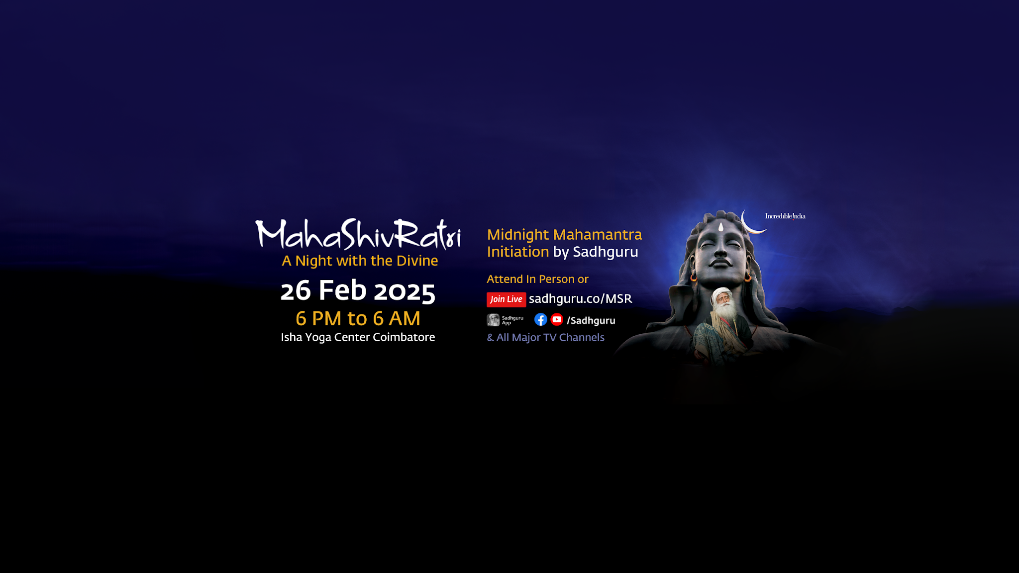 Sadhguru YouTube banner