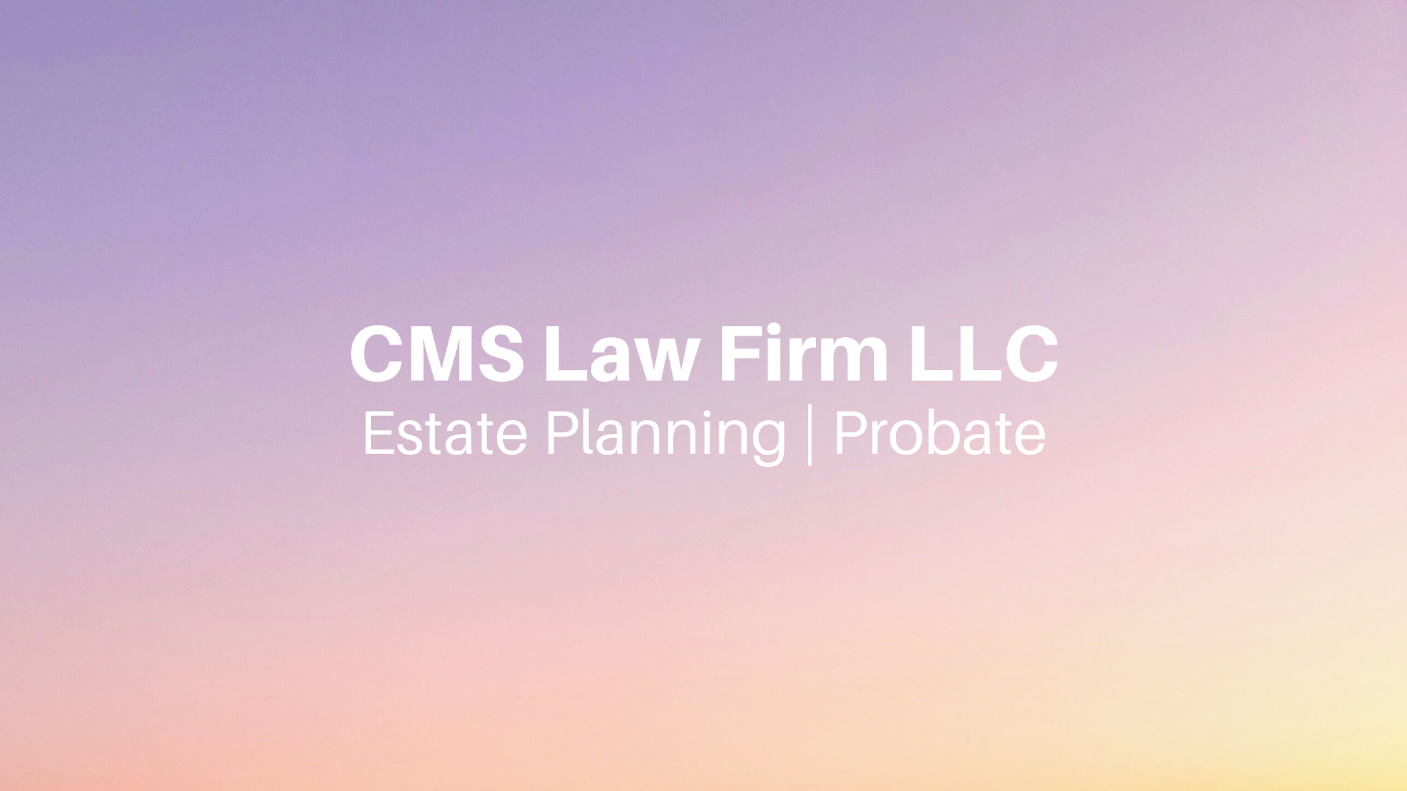 CMS Law Firm LLC YouTube banner