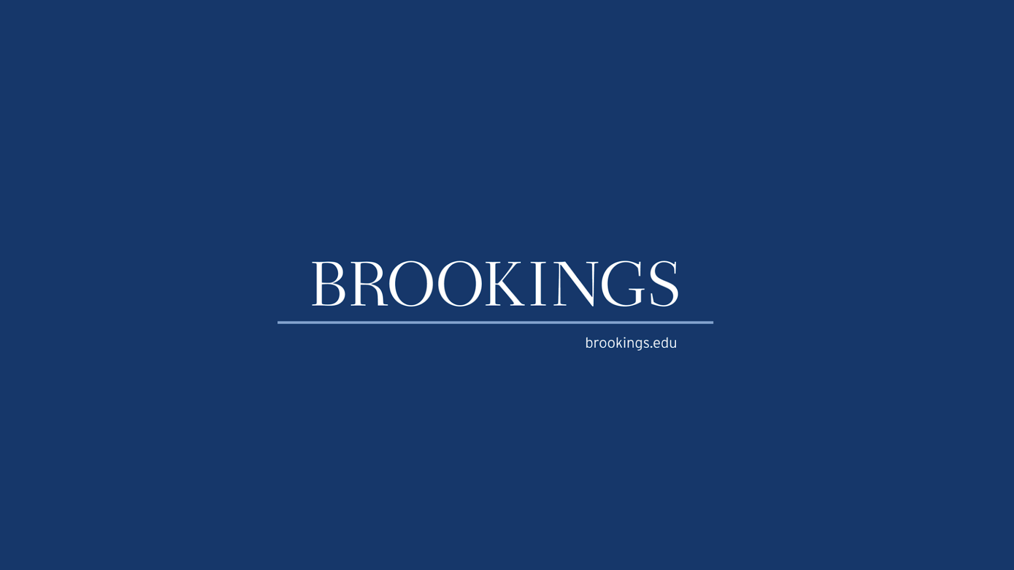 Brookings Institution YouTube banner