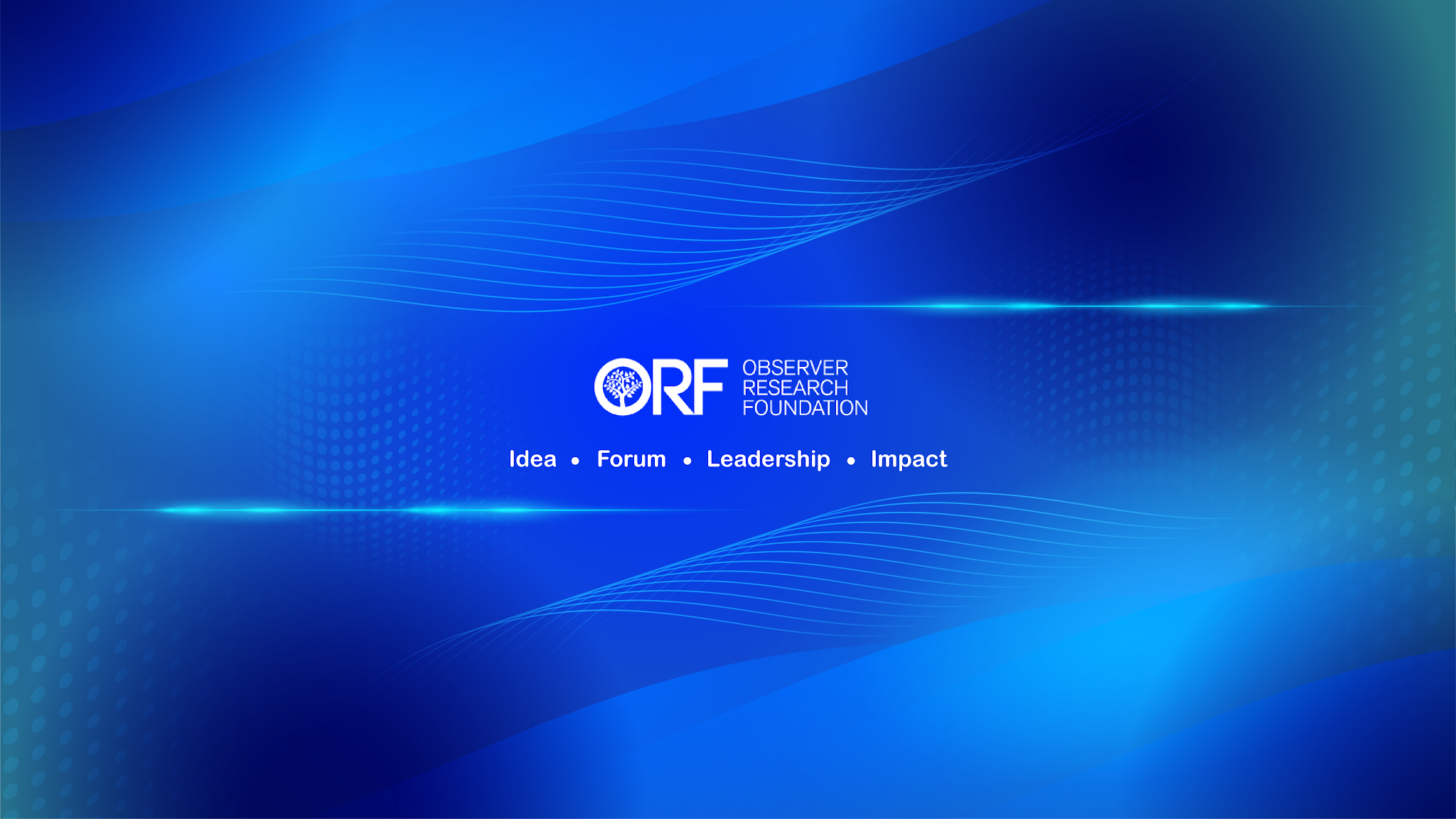 Observer Research Foundation YouTube banner