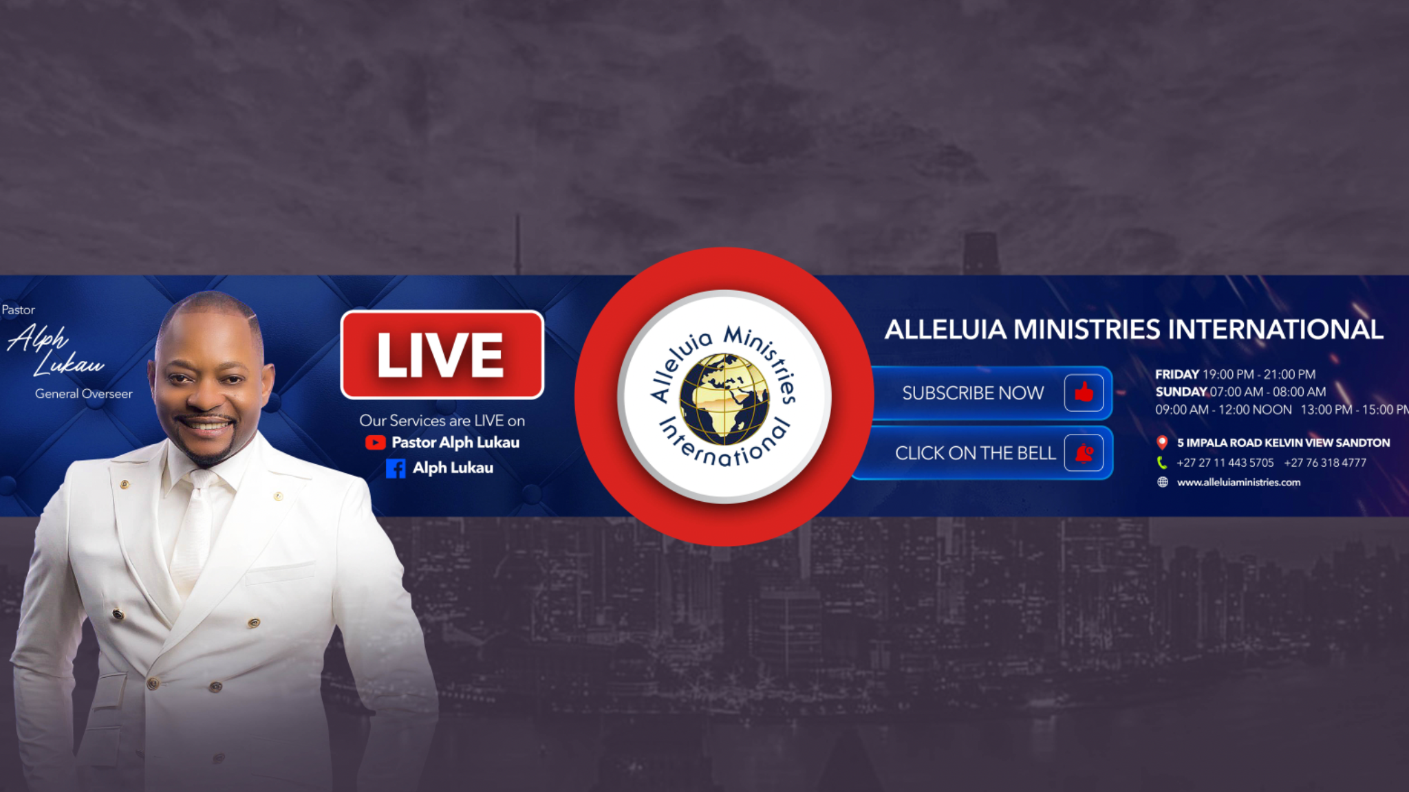 Pastor Alph Lukau YouTube banner