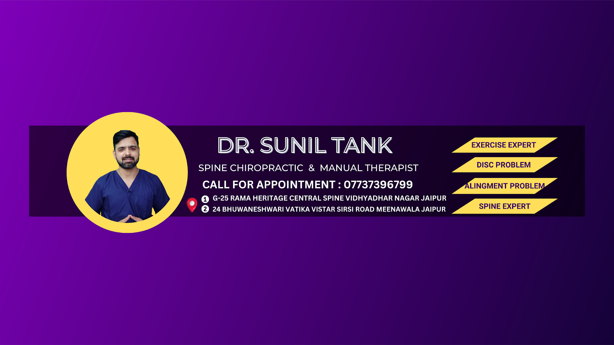 Dr Sunil Tank- PhysioPoint YouTube banner