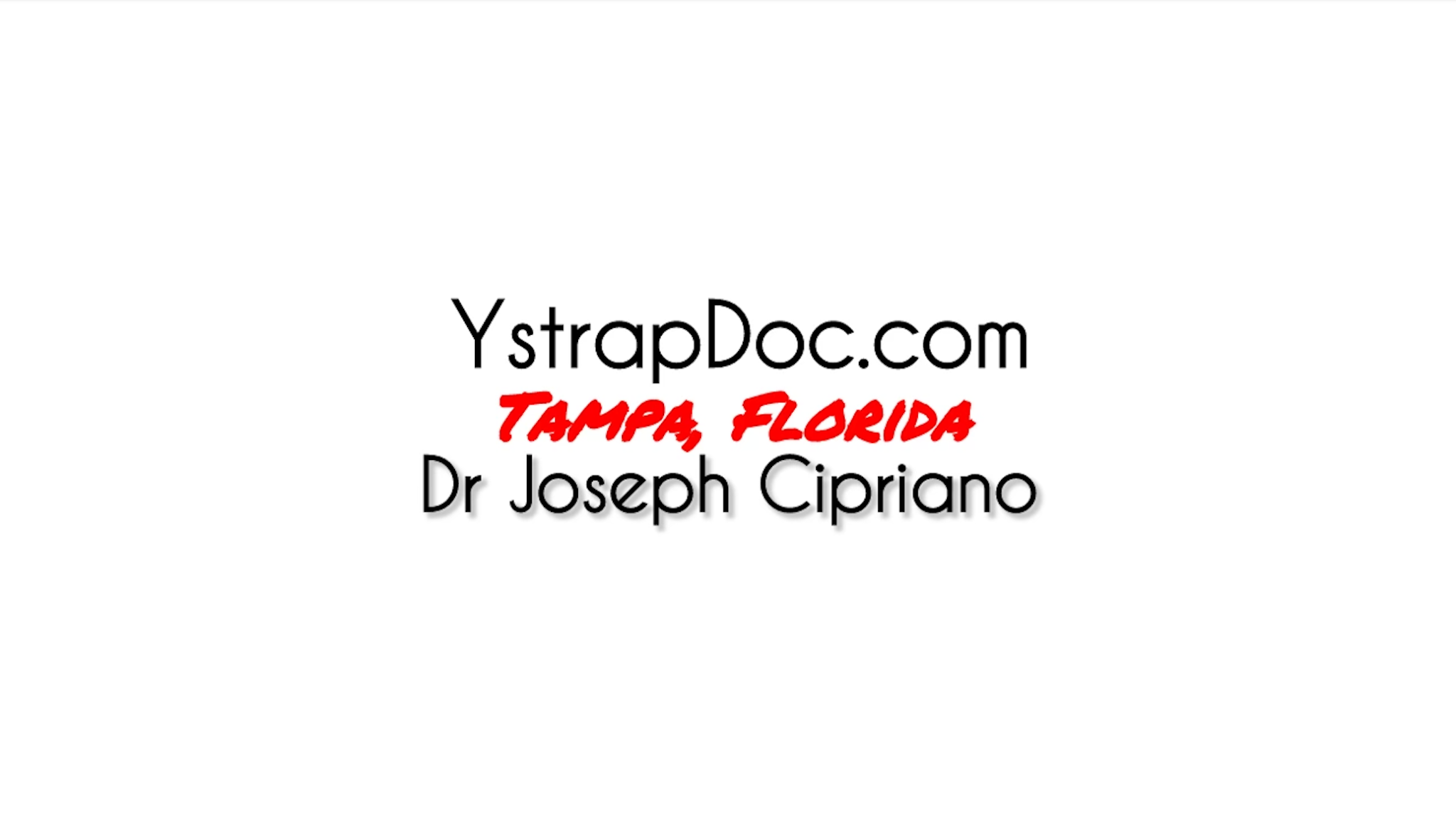 Dr Joseph Cipriano DC YouTube banner