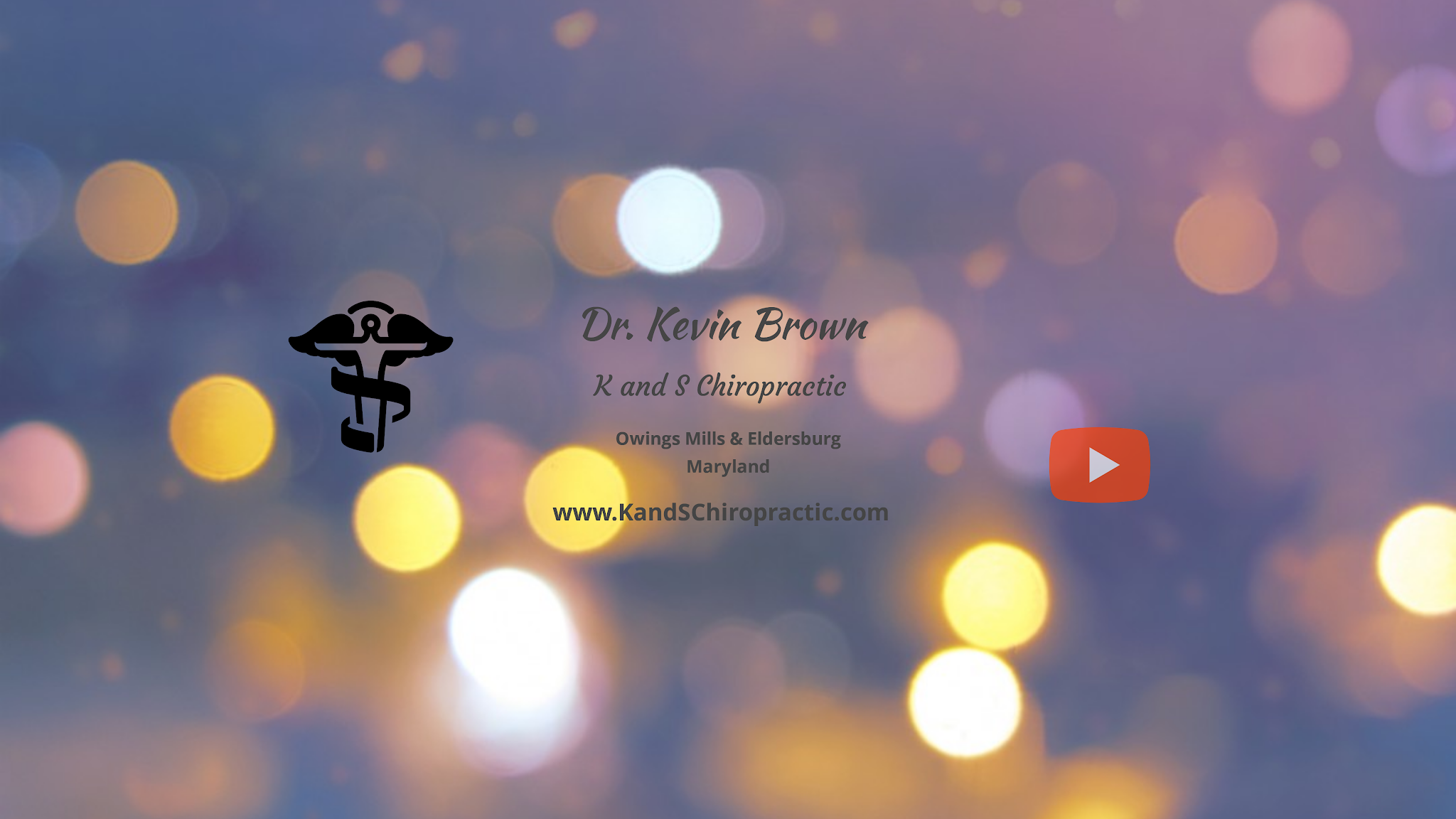 Dr. Kevin Brown YouTube banner