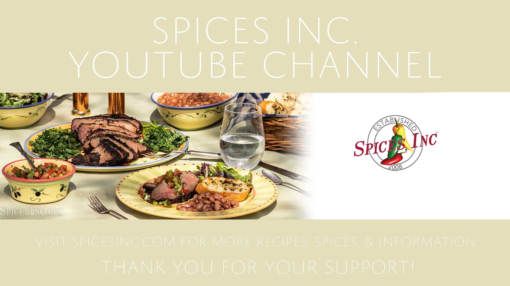 Spices Inc YouTube banner