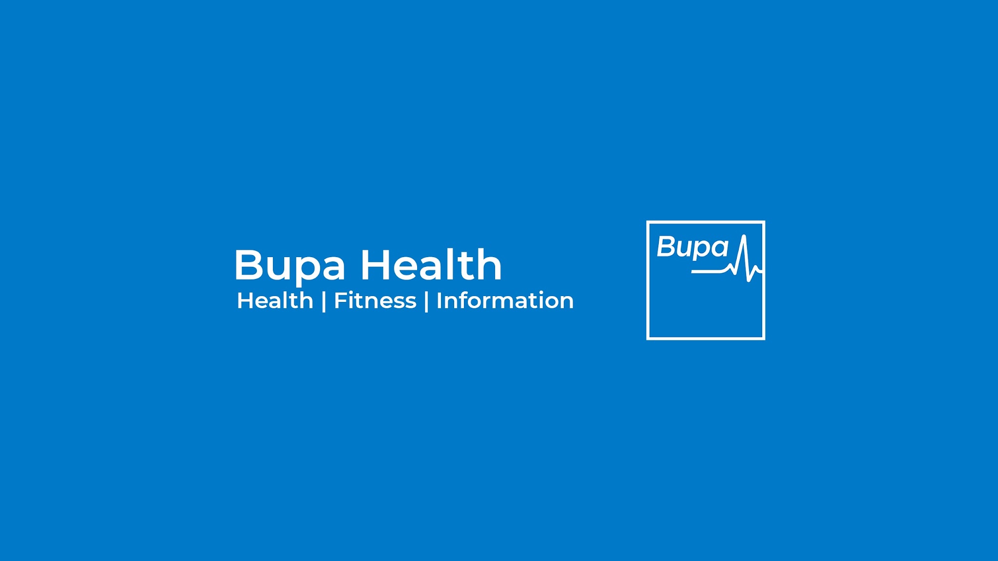 Bupa Health YouTube banner