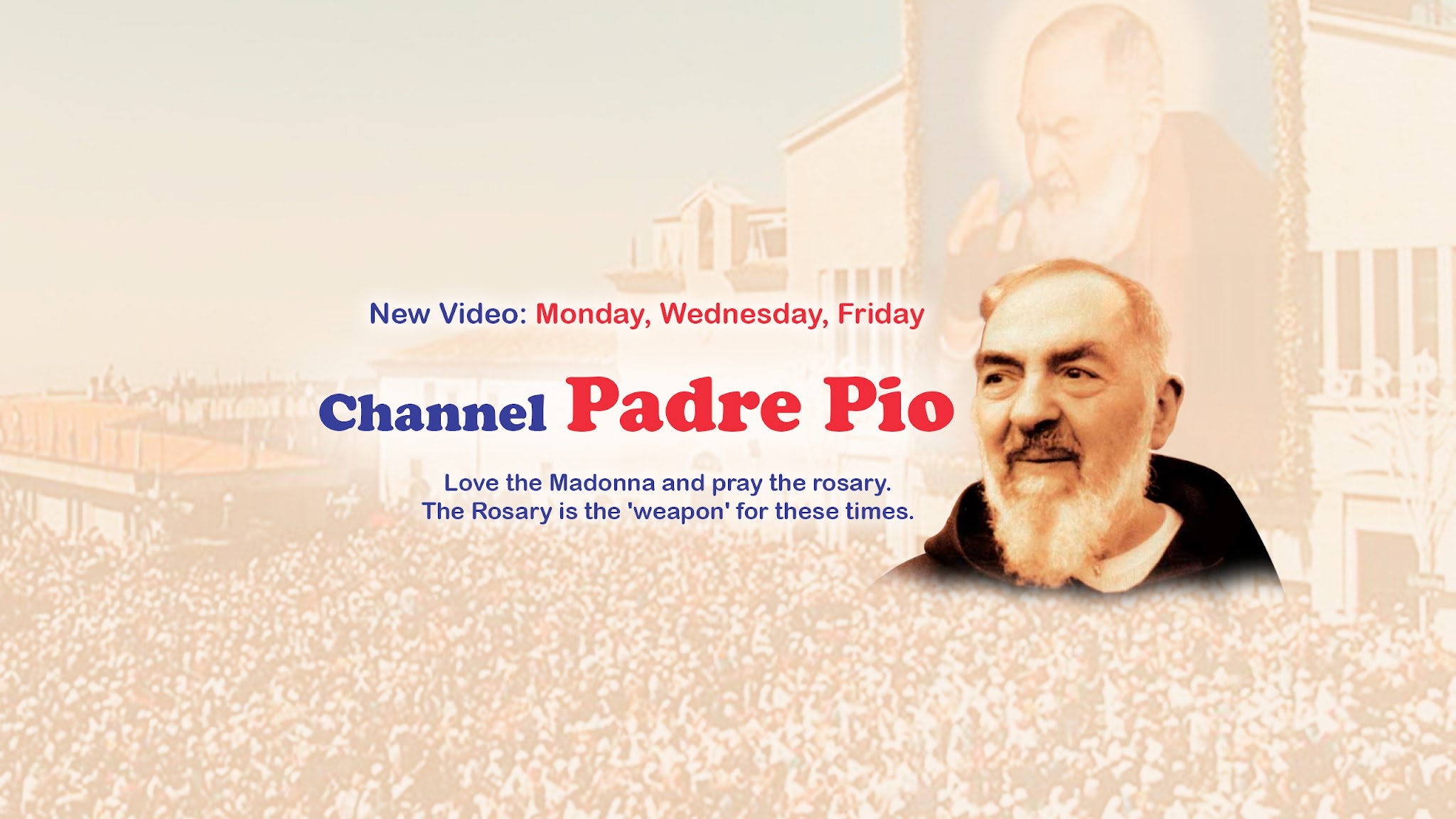 Following Padre Pio YouTube banner