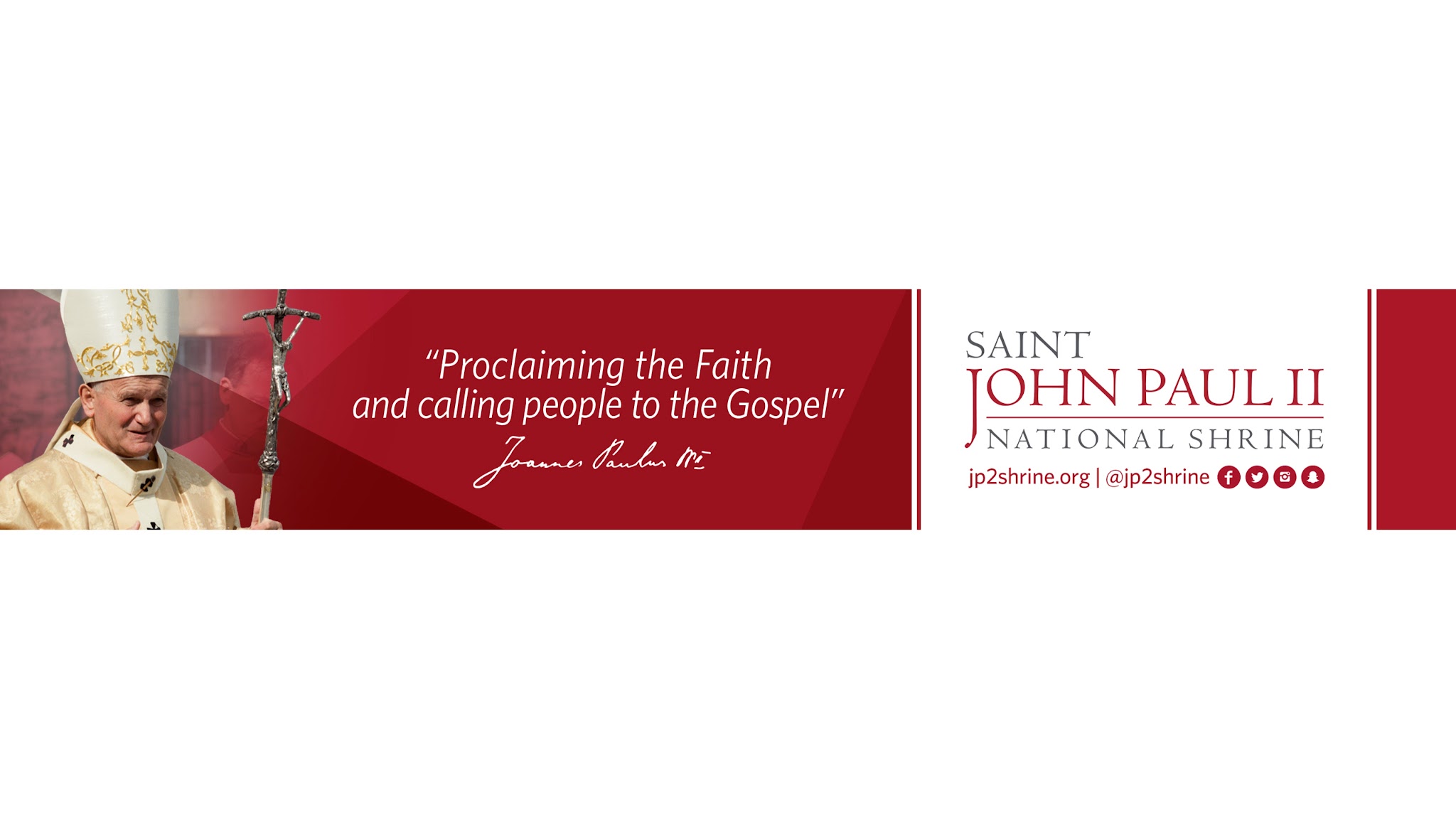 Saint John Paul II National Shrine YouTube banner