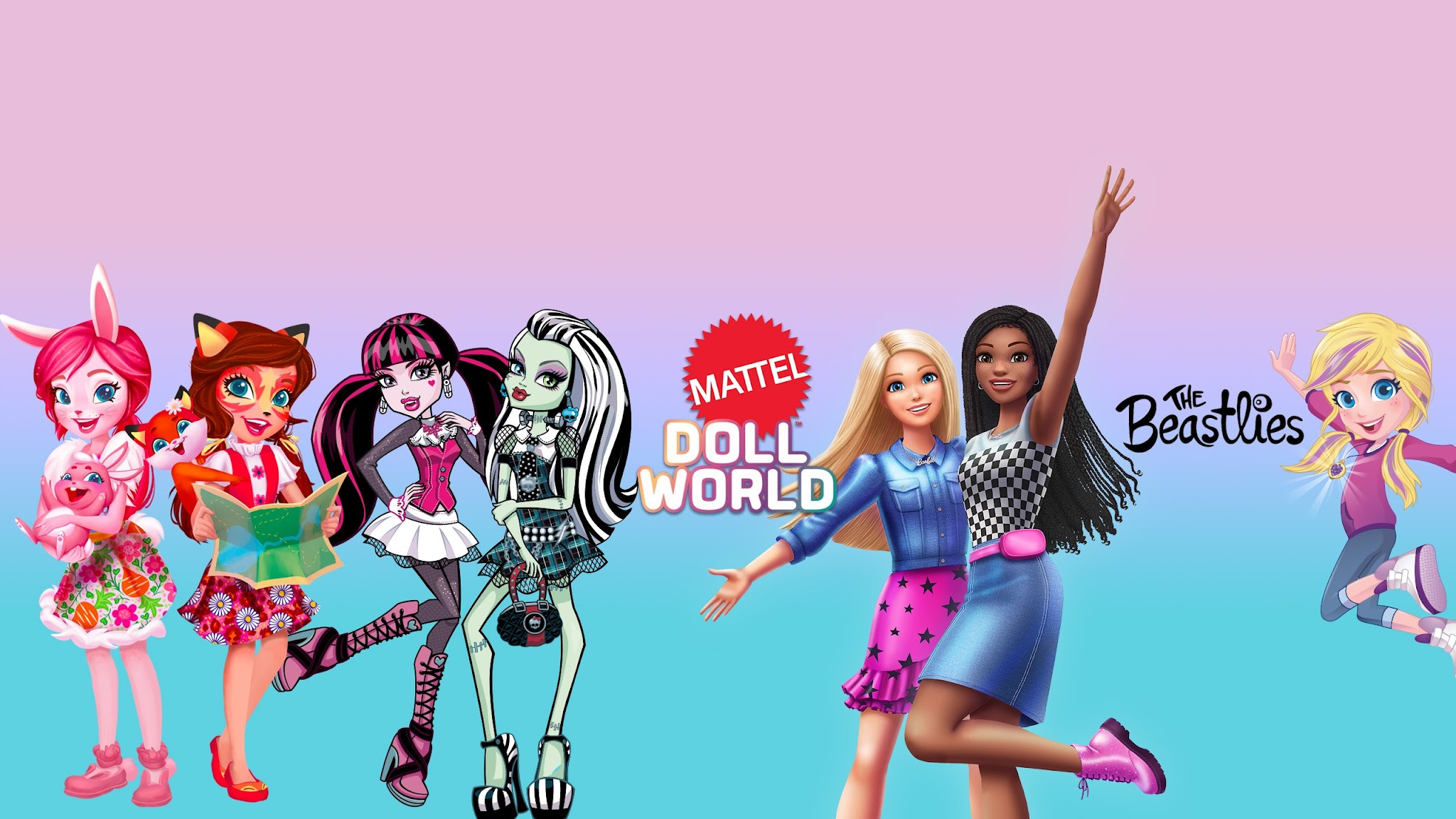 Mattel Doll World YouTube banner