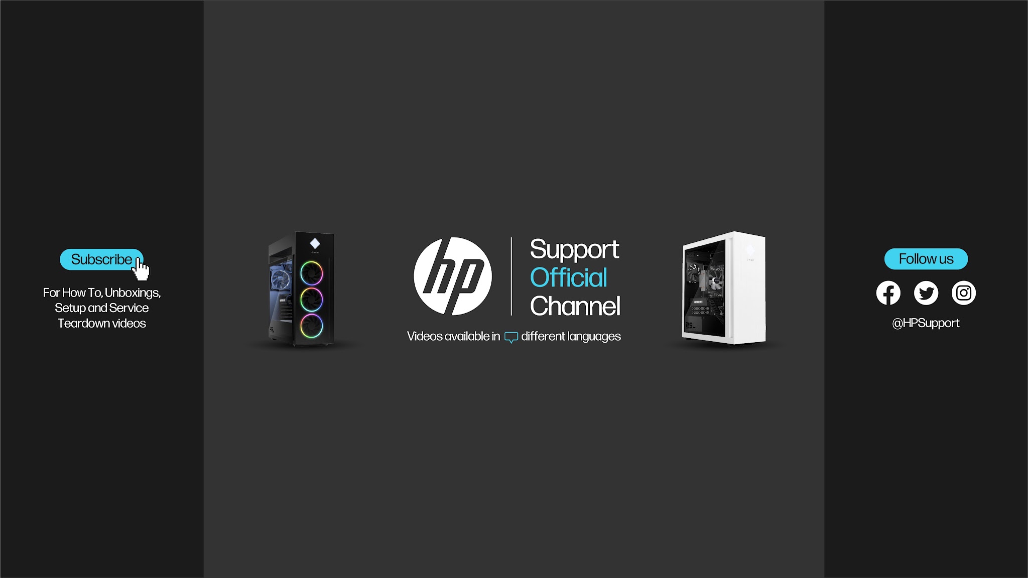 HP Support YouTube banner