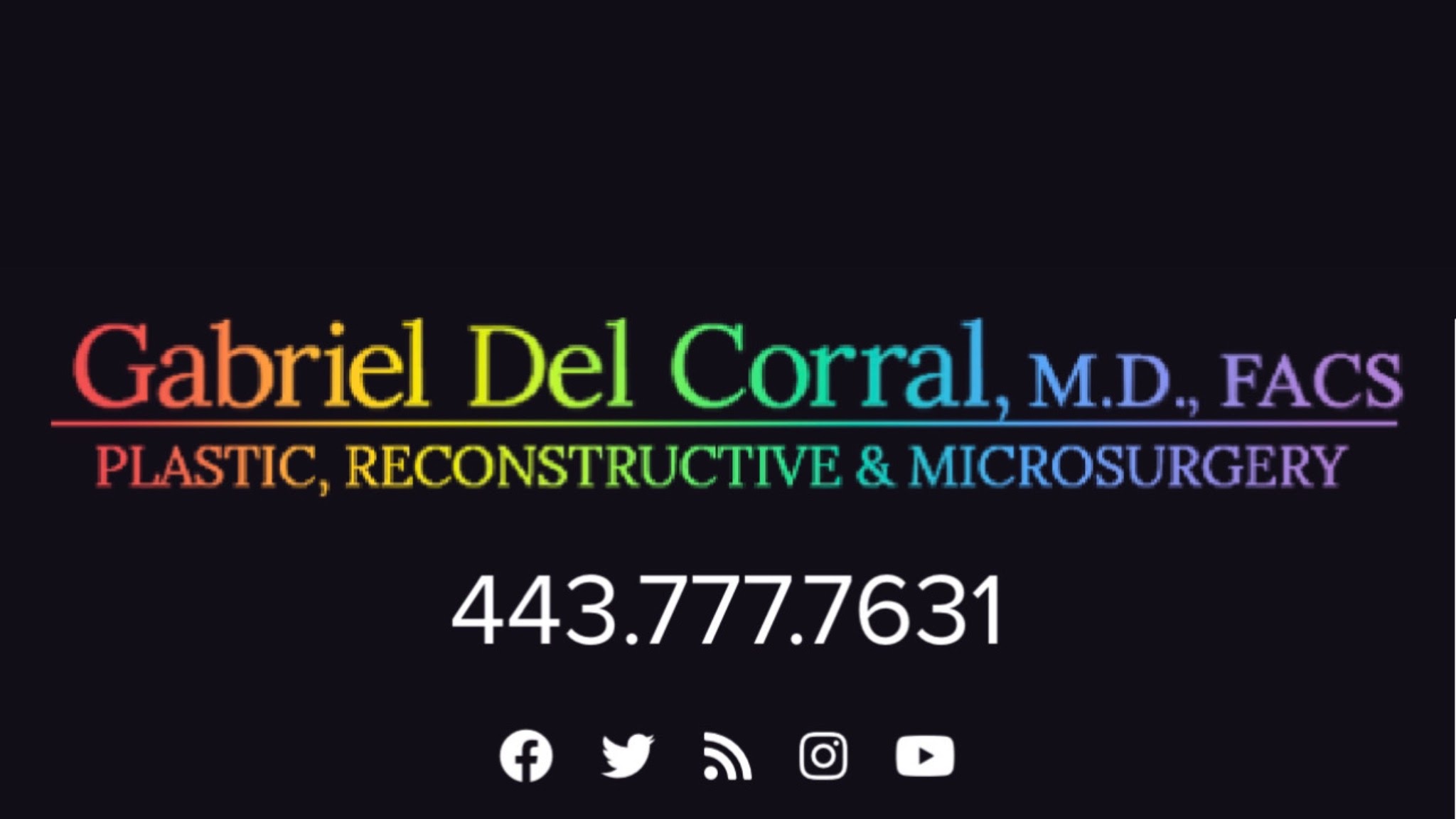 Dr. Del Corral Plastic Surgery YouTube banner