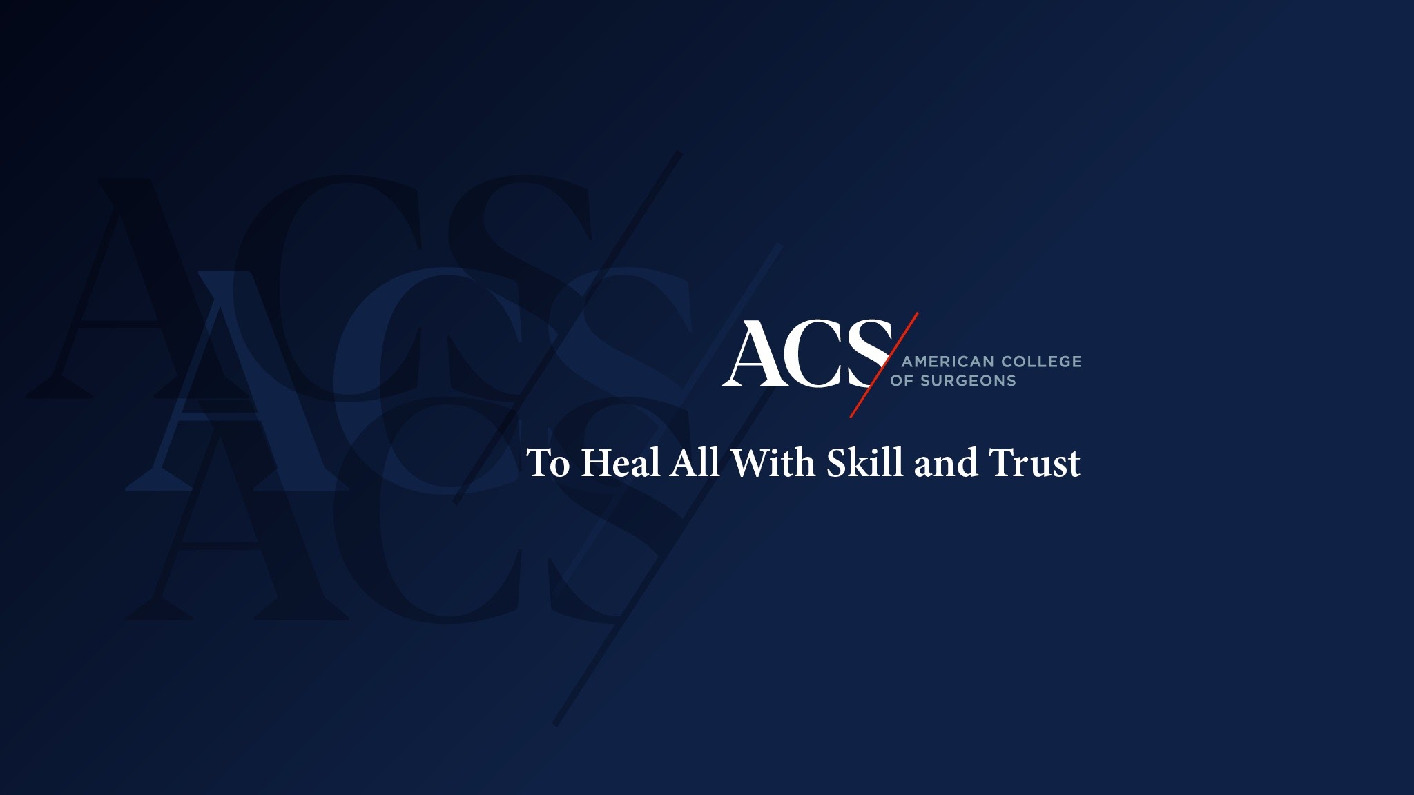 American College of Surgeons YouTube banner