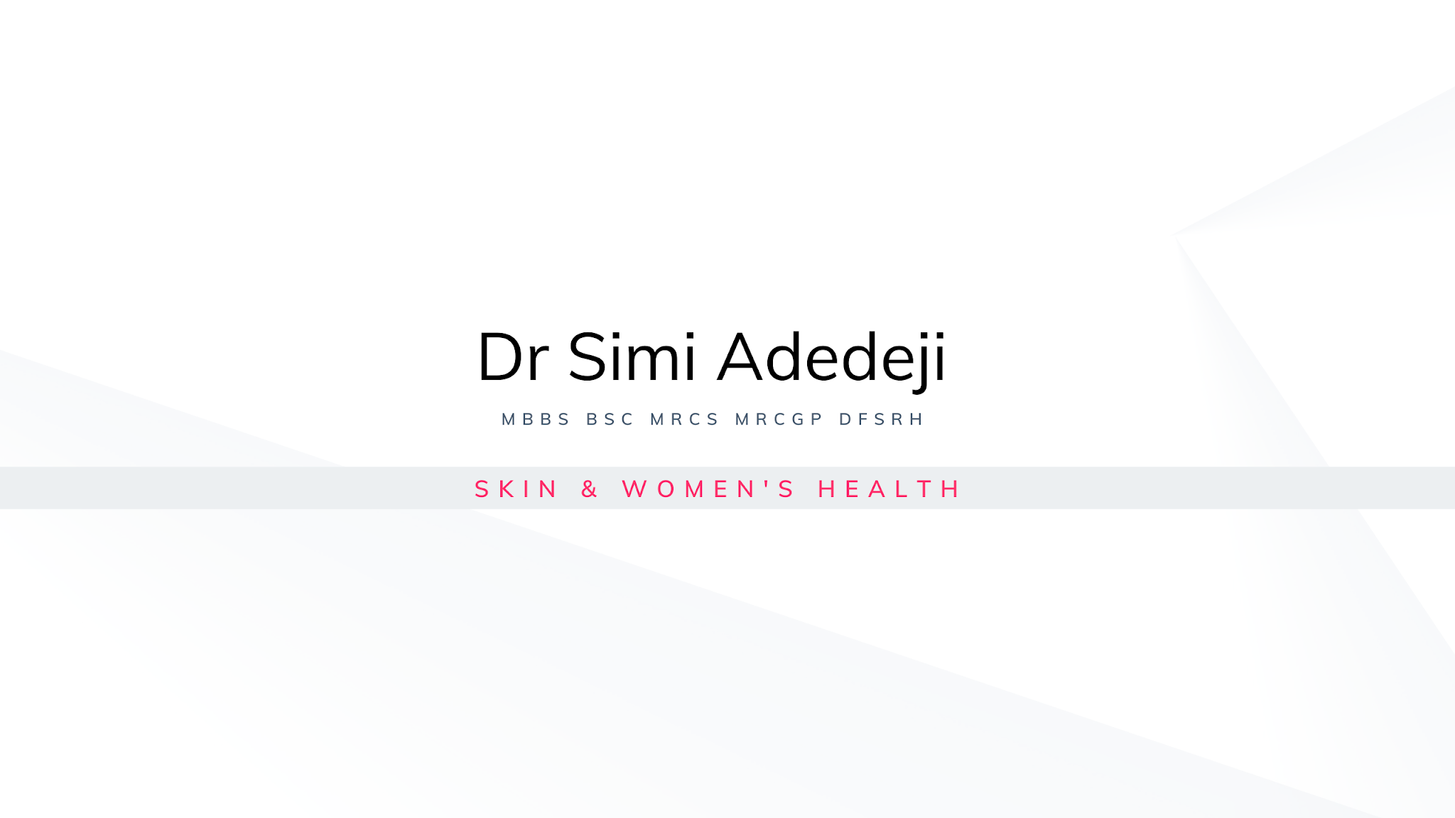 Dr Simi Adedeji YouTube banner