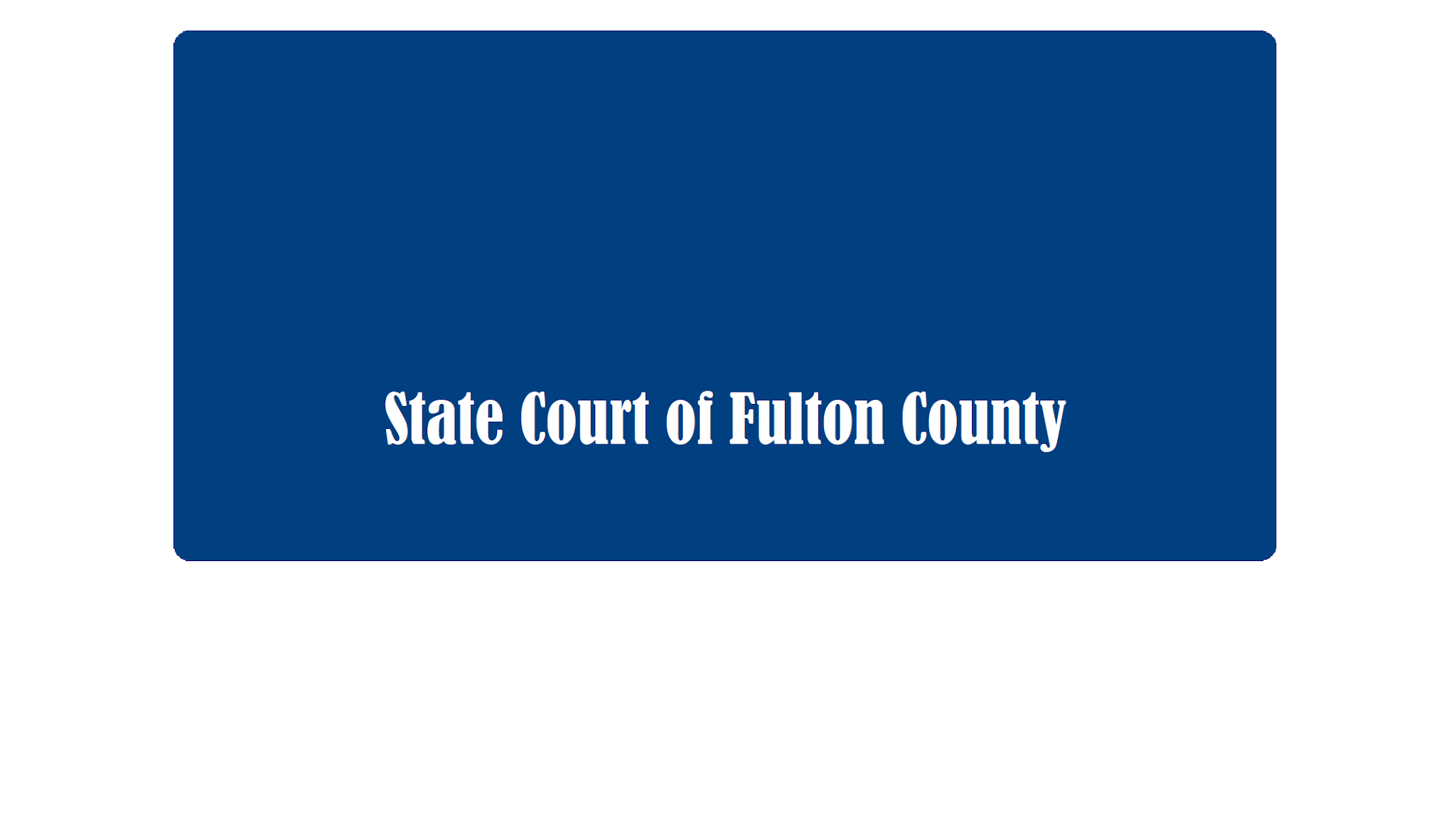 State Court of Fulton County YouTube banner