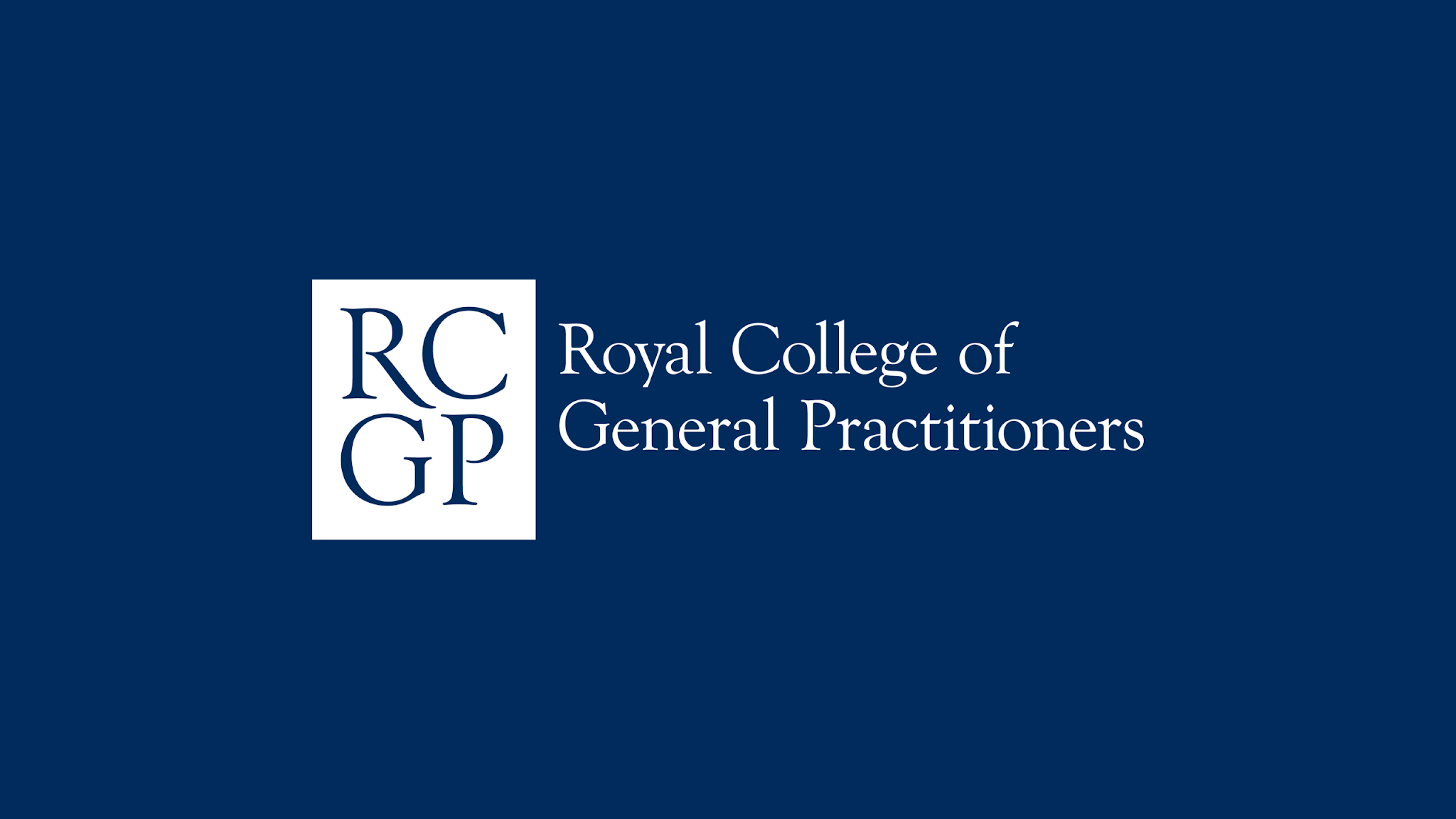 Royal College of General Practitioners YouTube banner